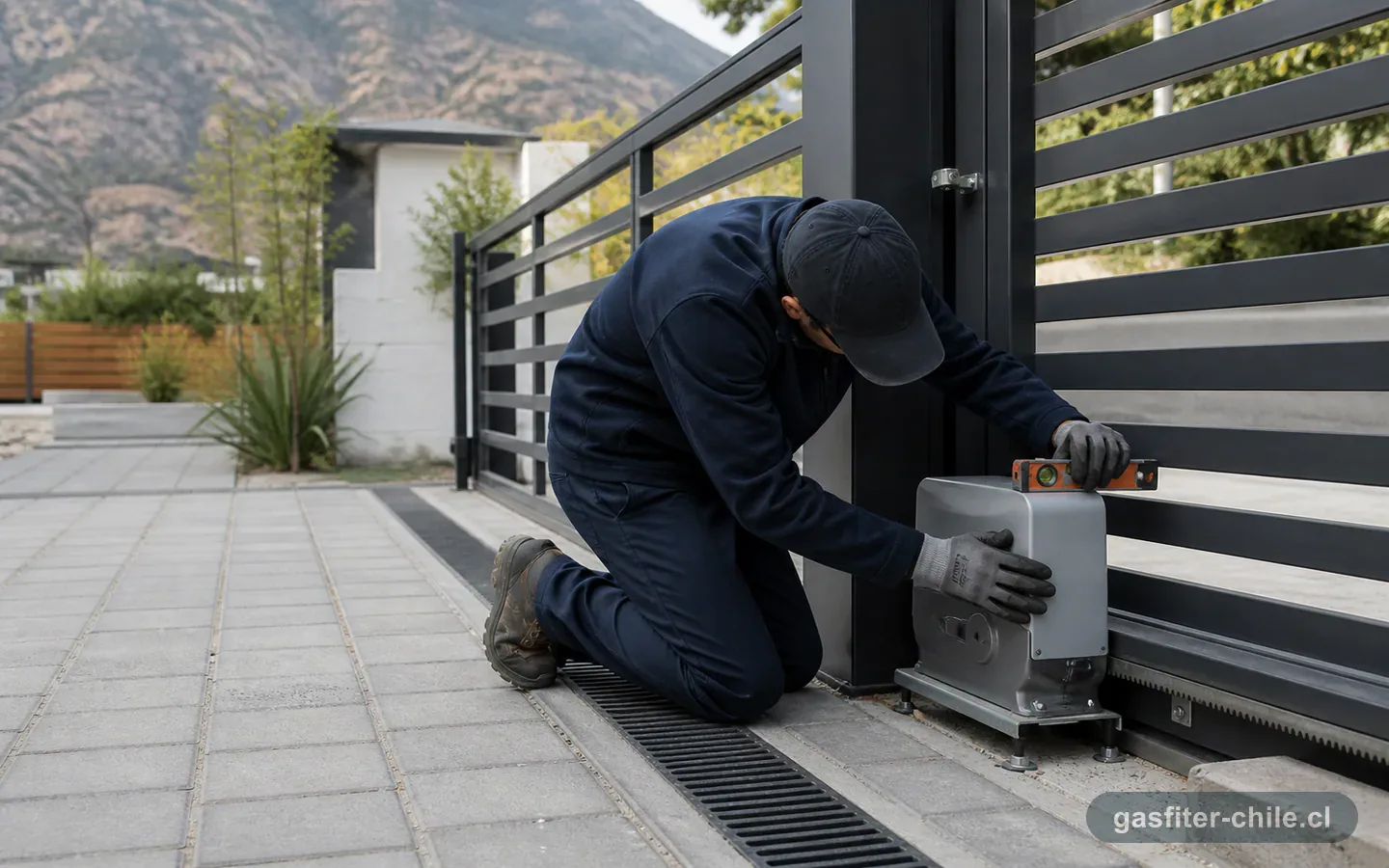 Inspección de un portón y su equipamiento exterior